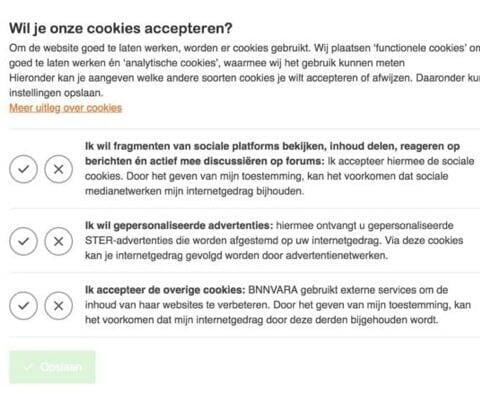 cookiemelding npo 2018