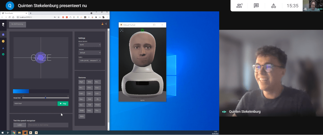 Quinten Stekelenburg demo Furhat Robotics